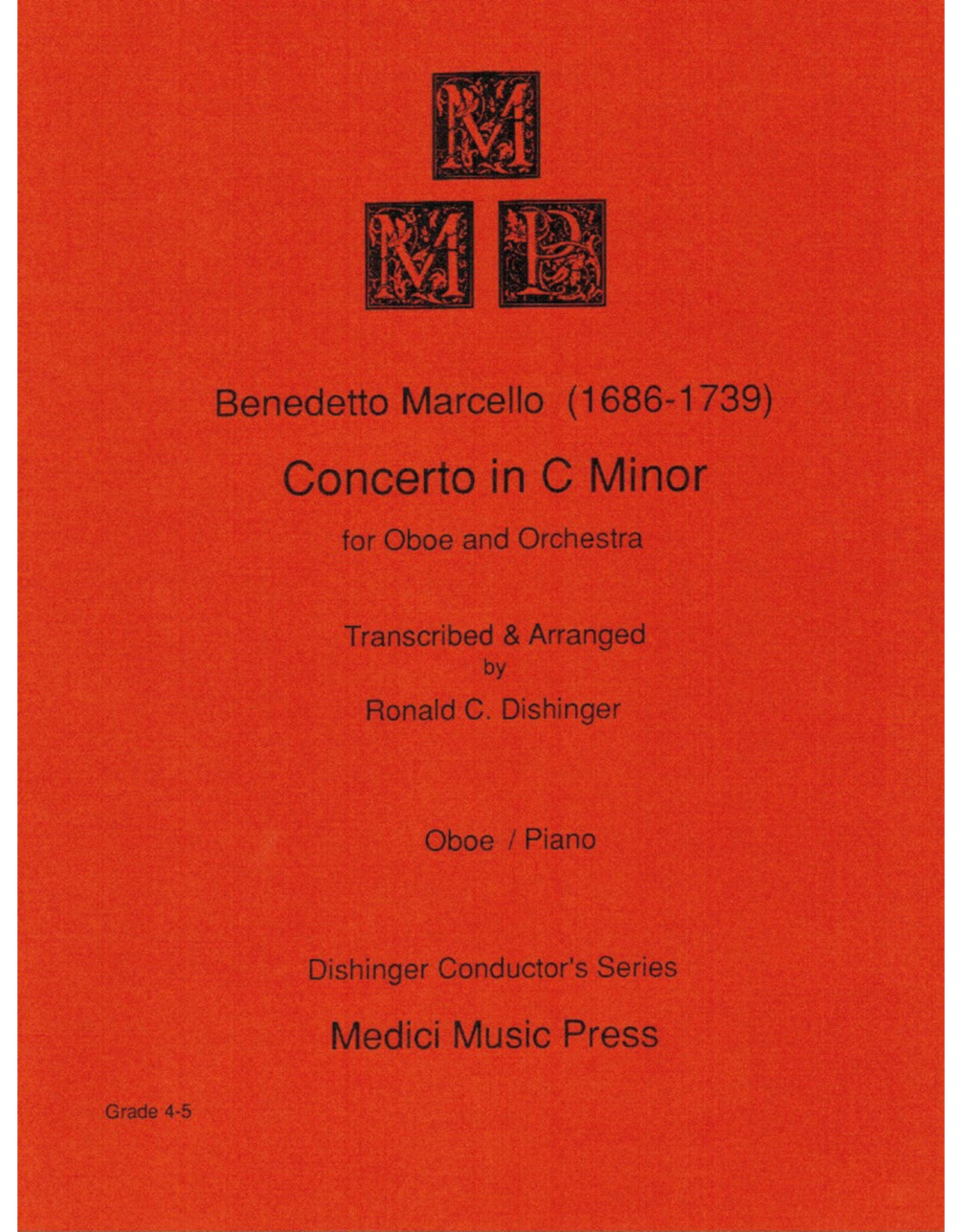 Medici Music Press Marcello Concerto in C Minor - Clarinet - Dishinger