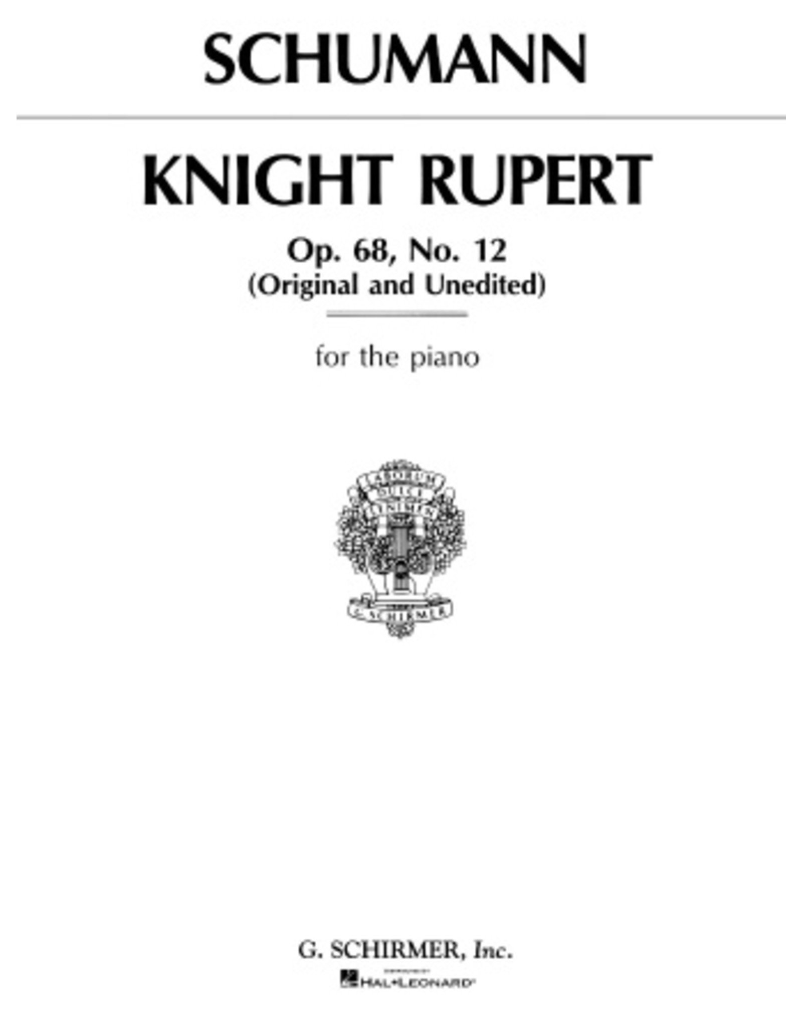 G. Schirmer, Inc. Schumann - Knecht Ruprecht (Knight Rupert) No. 12 Piano Solo