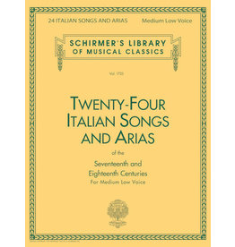 Hal Leonard 24 Italian Songs & Arias - Medium Low Voice (Book only) Medium Low Voice Vocal Collection