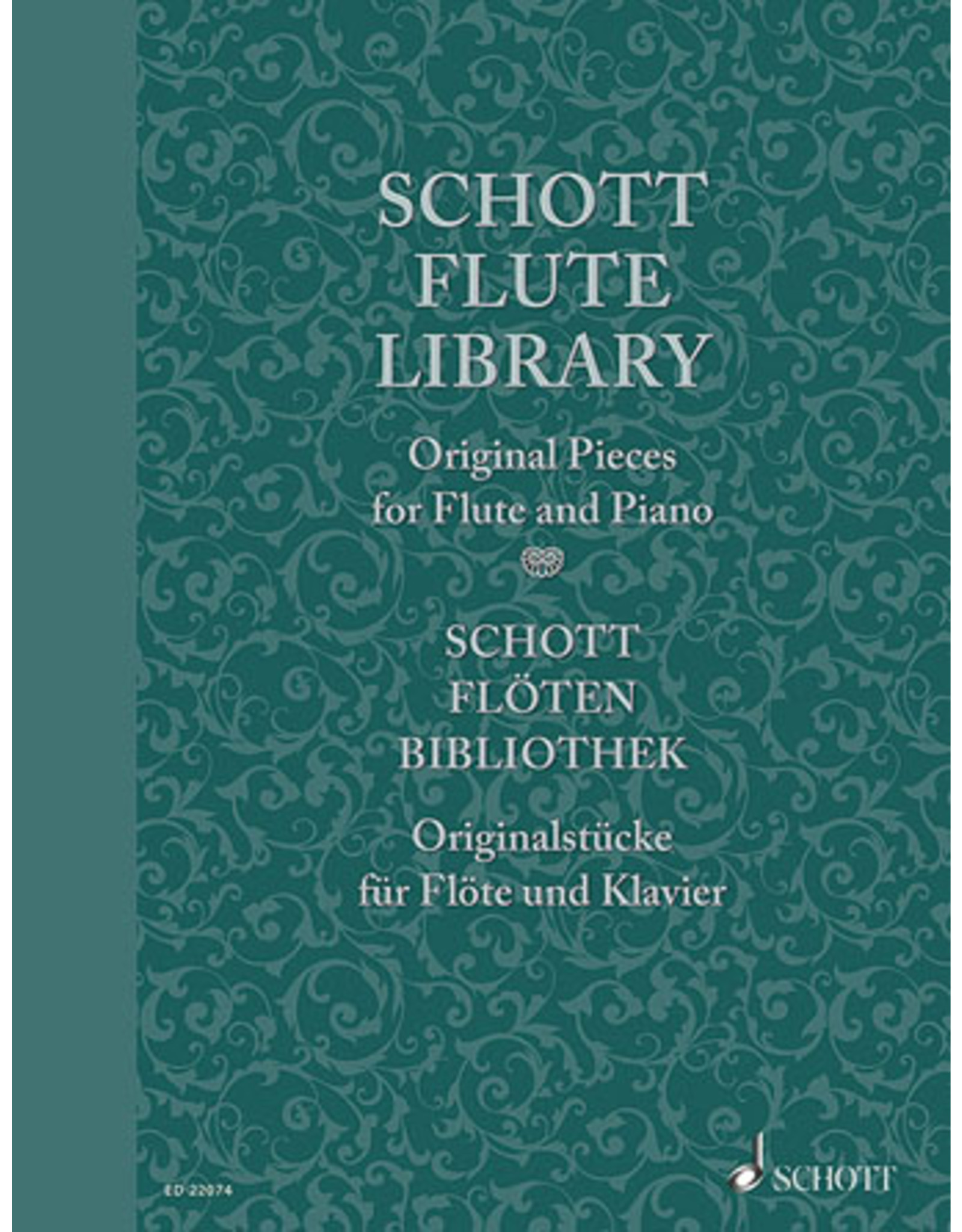 Schott Schott Flute Library Original Pieces for Flute and Piano, Basso ad lib. Softcover (ed. Edmund Waechter, Elisabeth Weinzierl)