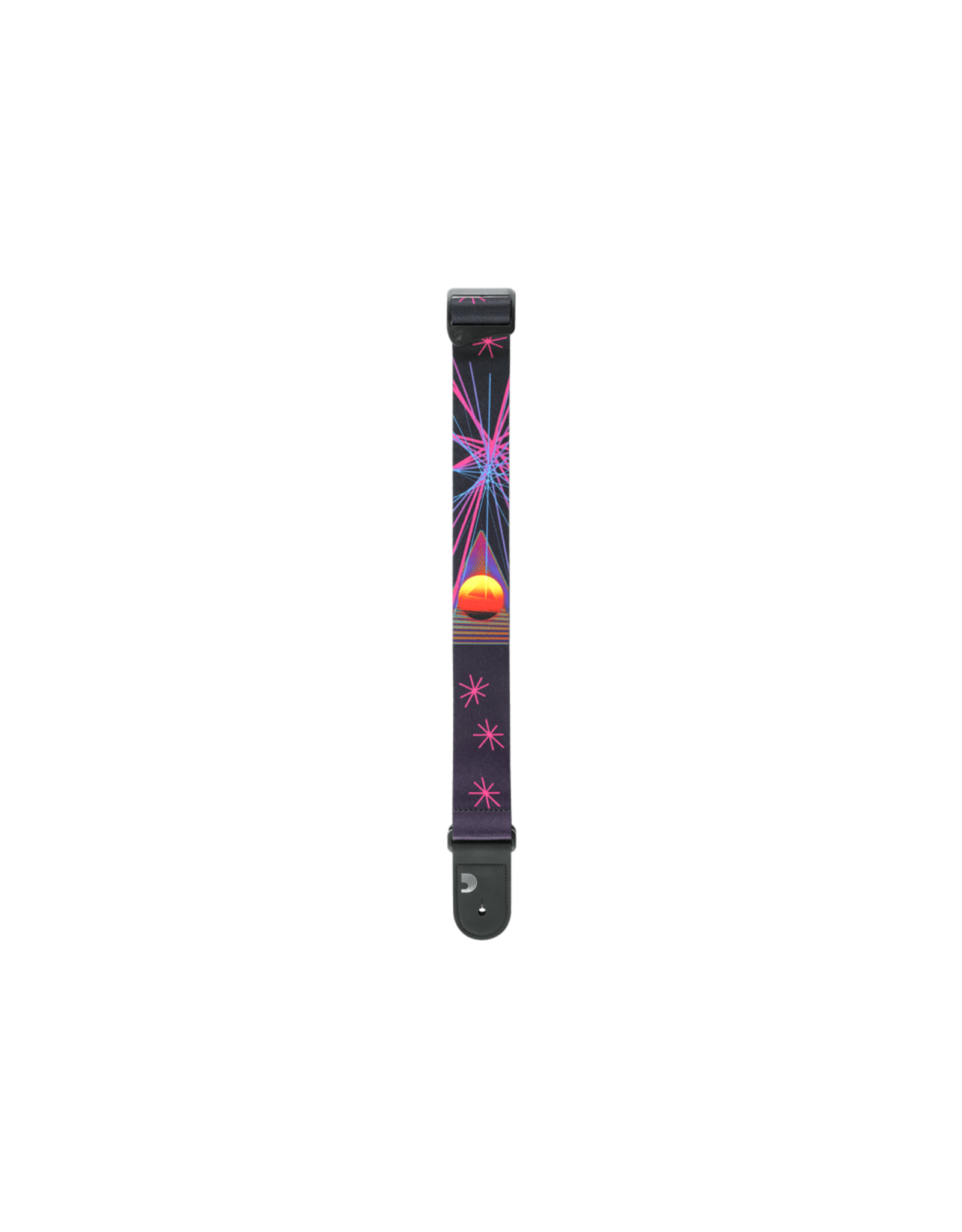 D'Addario Outrun Polyester Guitar Strap, Neon Stars