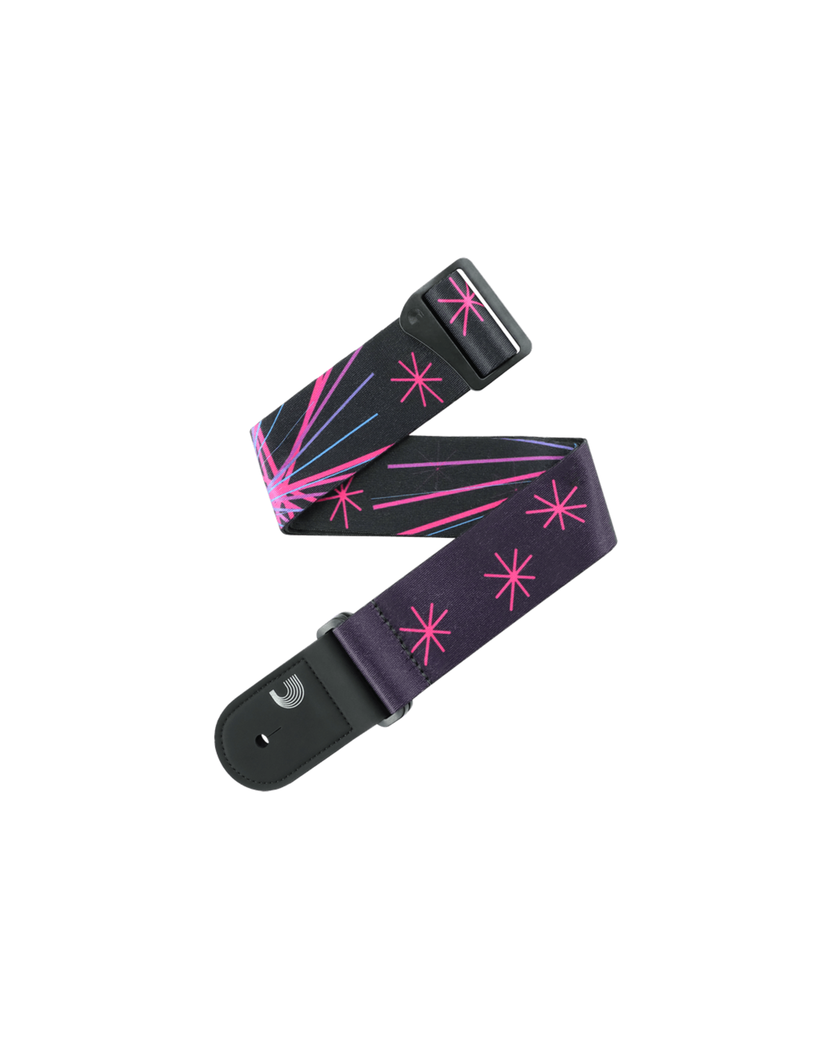 D'Addario Outrun Polyester Guitar Strap, Neon Stars