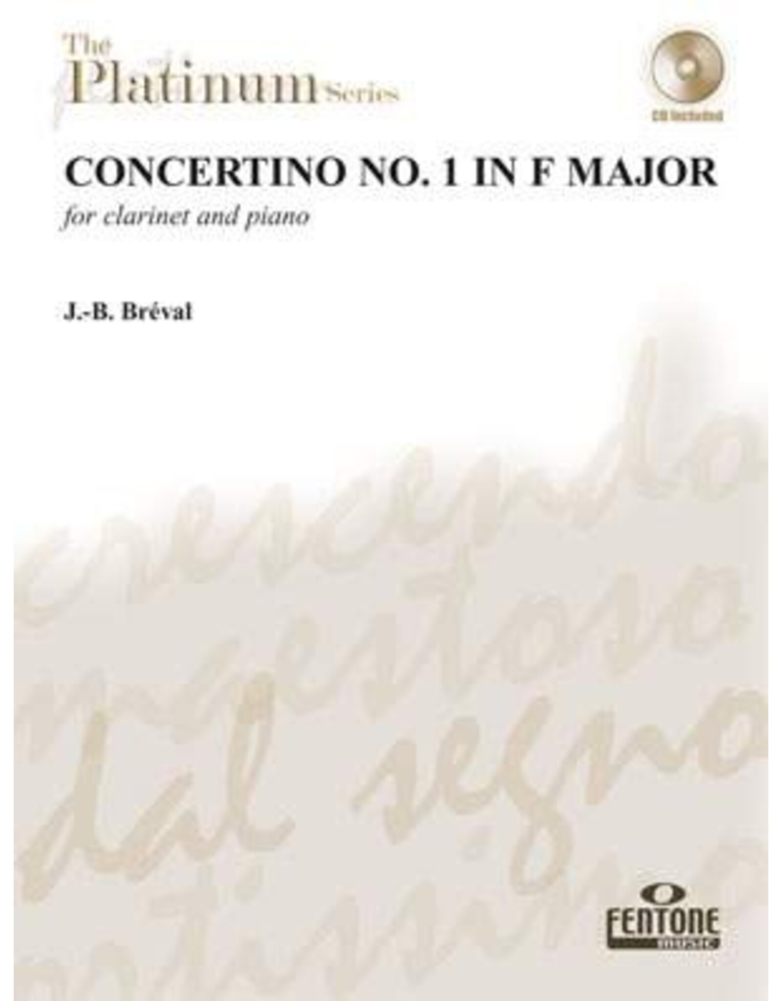 Fentone Music Concertino No. 1 in F Major Clarinet (Breval)