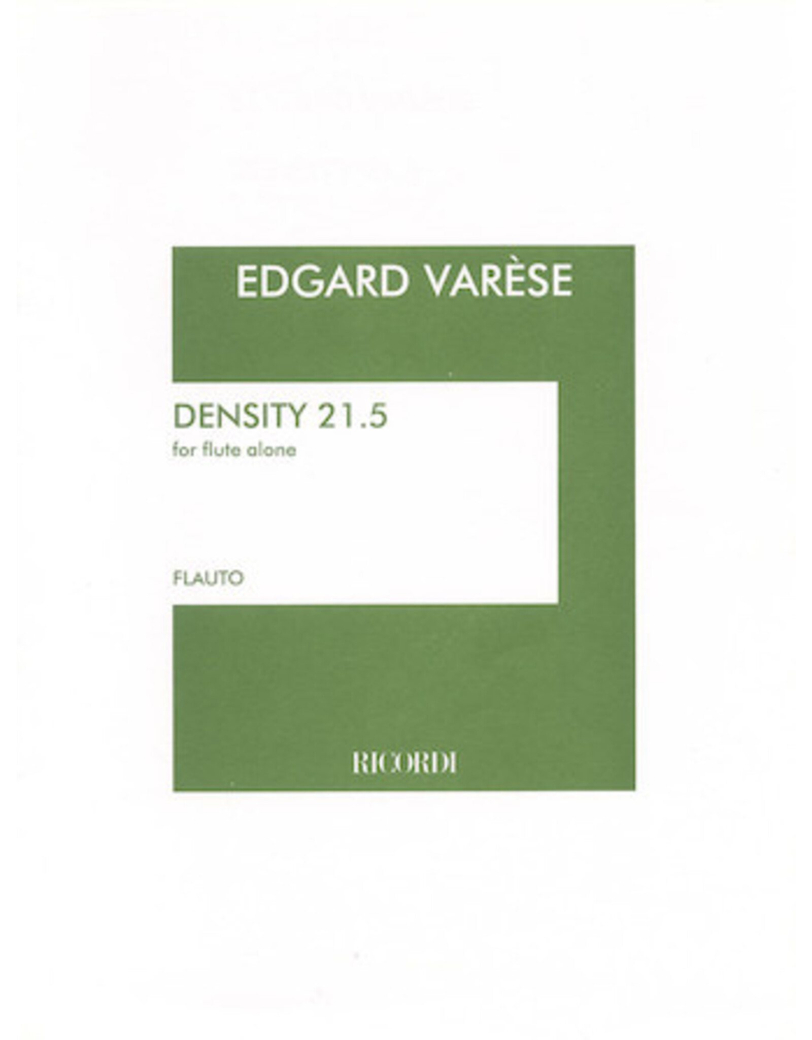 Ricordi Varese - Density 21.5 for Solo Flute