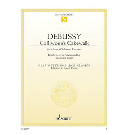 Schott Debussy - Golliwogg's Cakewalk from Children's Corner for Clarinet and Piano Softcover (arr. Wolfgang Birtel)