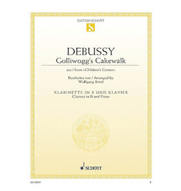 Schott Debussy - Golliwogg's Cakewalk from Children's Corner for Clarinet and Piano Softcover (arr. Wolfgang Birtel)