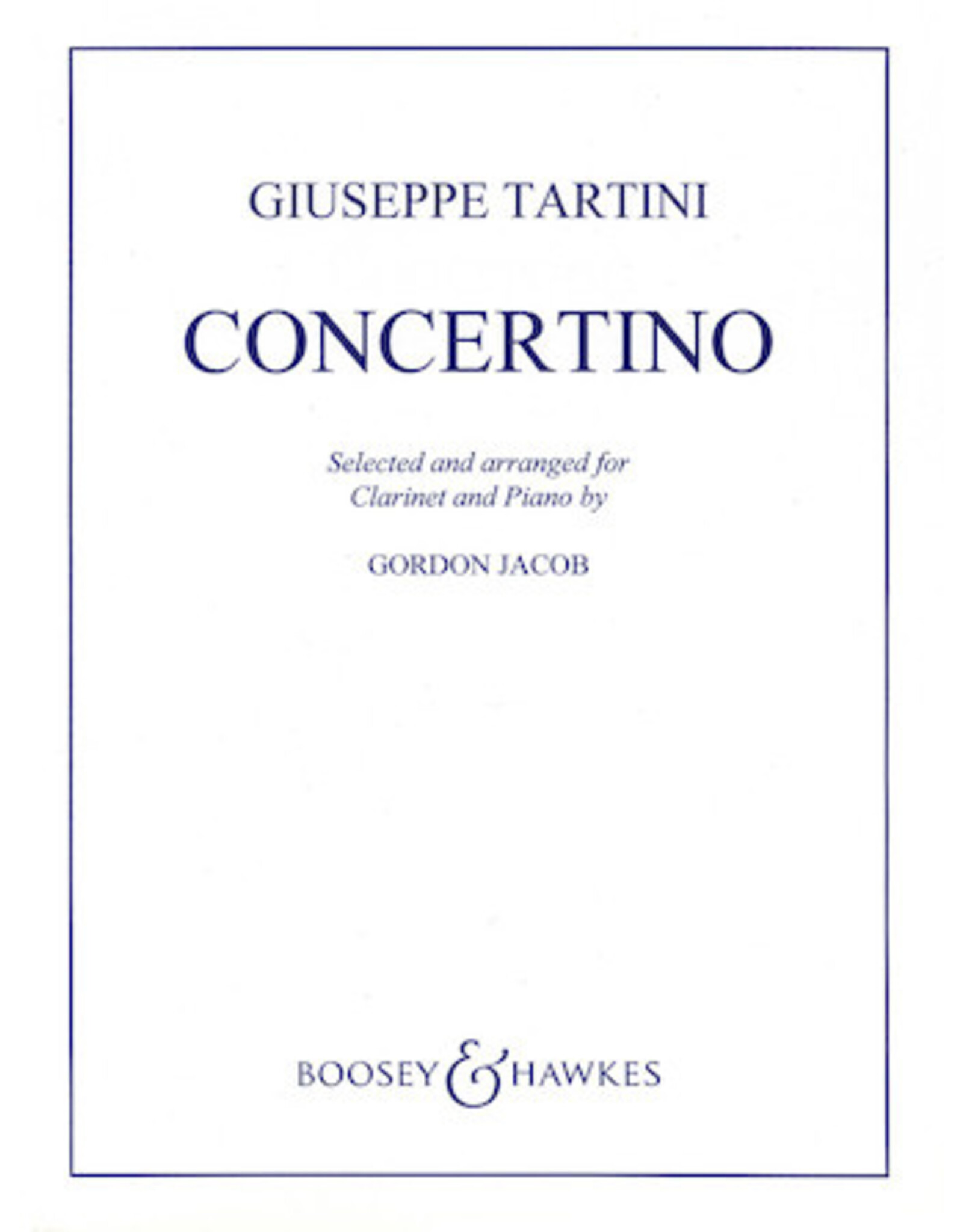 Boosey & Hawkes Tartini - Concertino in F for Clarinet and Piano arranged by Gordon Jacob