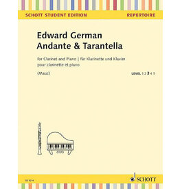 Schott German - Andante & Tarantella for Clarinet in B-flat and Piano - Schott Student Edition Level 3 Softcover (ed. Rudolf Mauz)