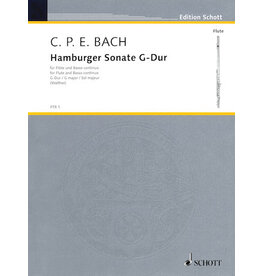 Schott C.P.E. Bach - Hamburger Sonata in G Major, Wq. 133 Softcover (ed. Walther)