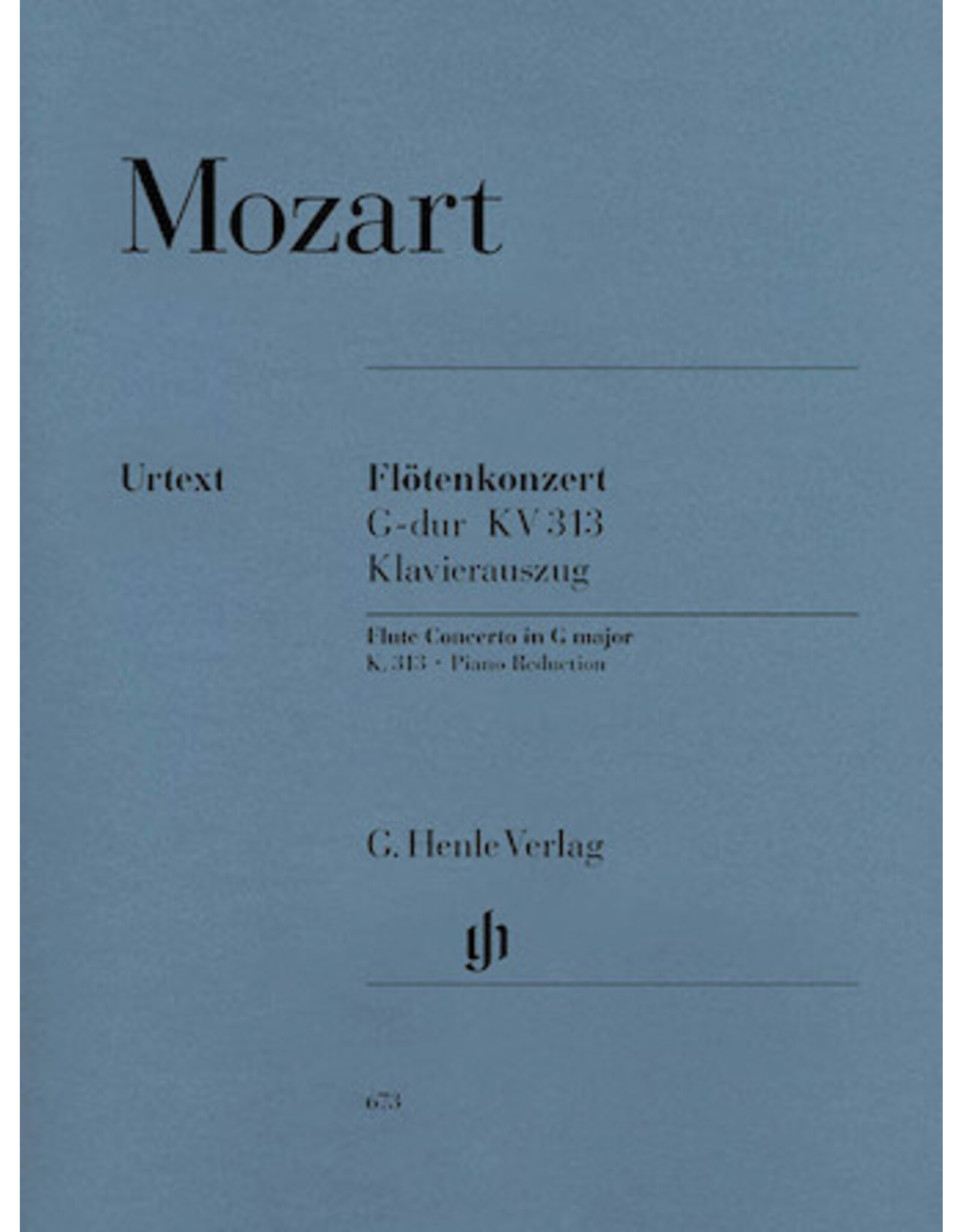 Henle Urtext Edition Mozart - Concerto No. 1 in G Major, K. 313 for Flute & Piano Reduction Softcover ed. András Adorján