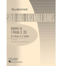 Rubank Publications Mozart - Andante in C Major, K. 315 Flute Solo with Piano (Voxman)
