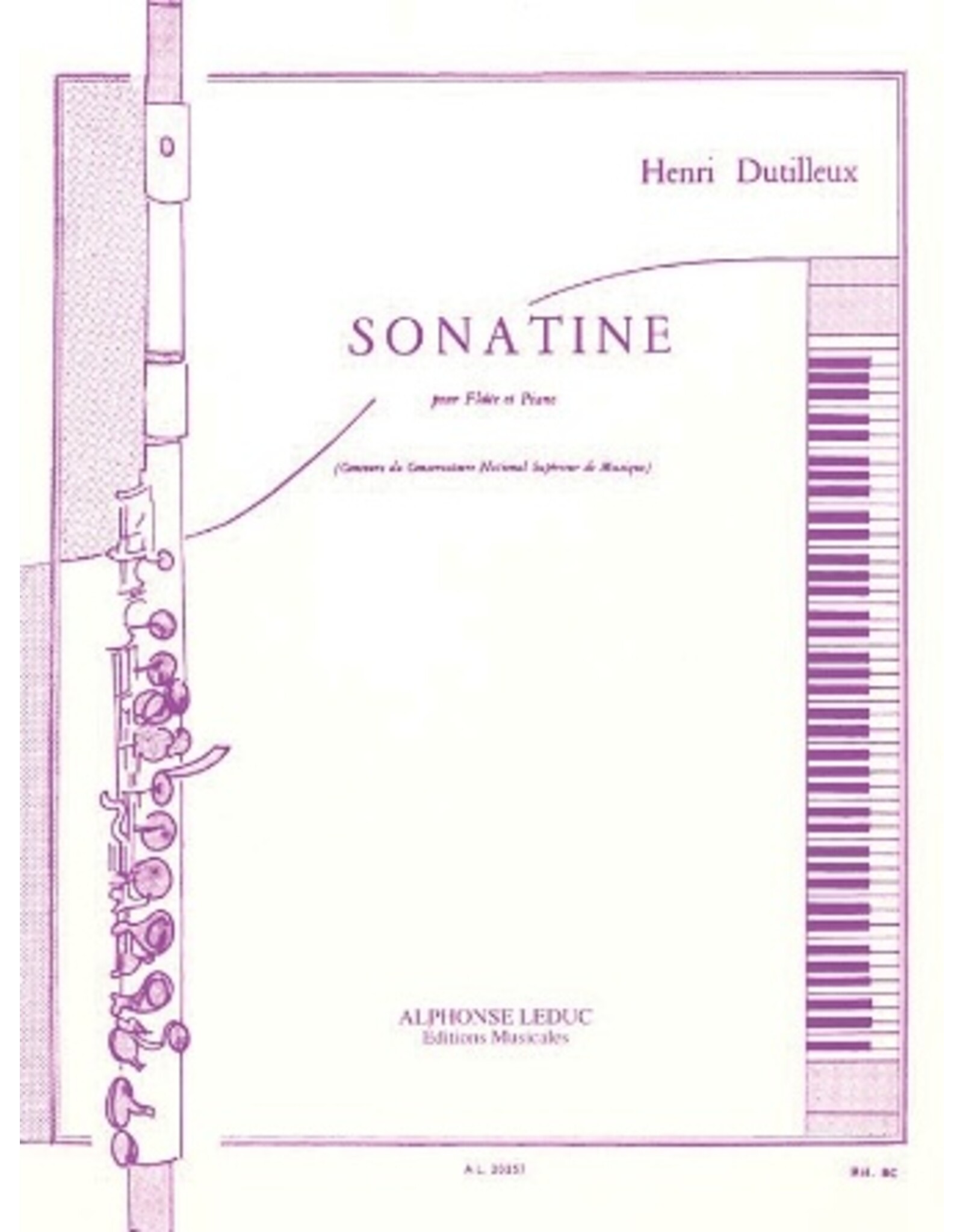 Alphonse Leduc Sonatine for Flute and Piano Softcover
