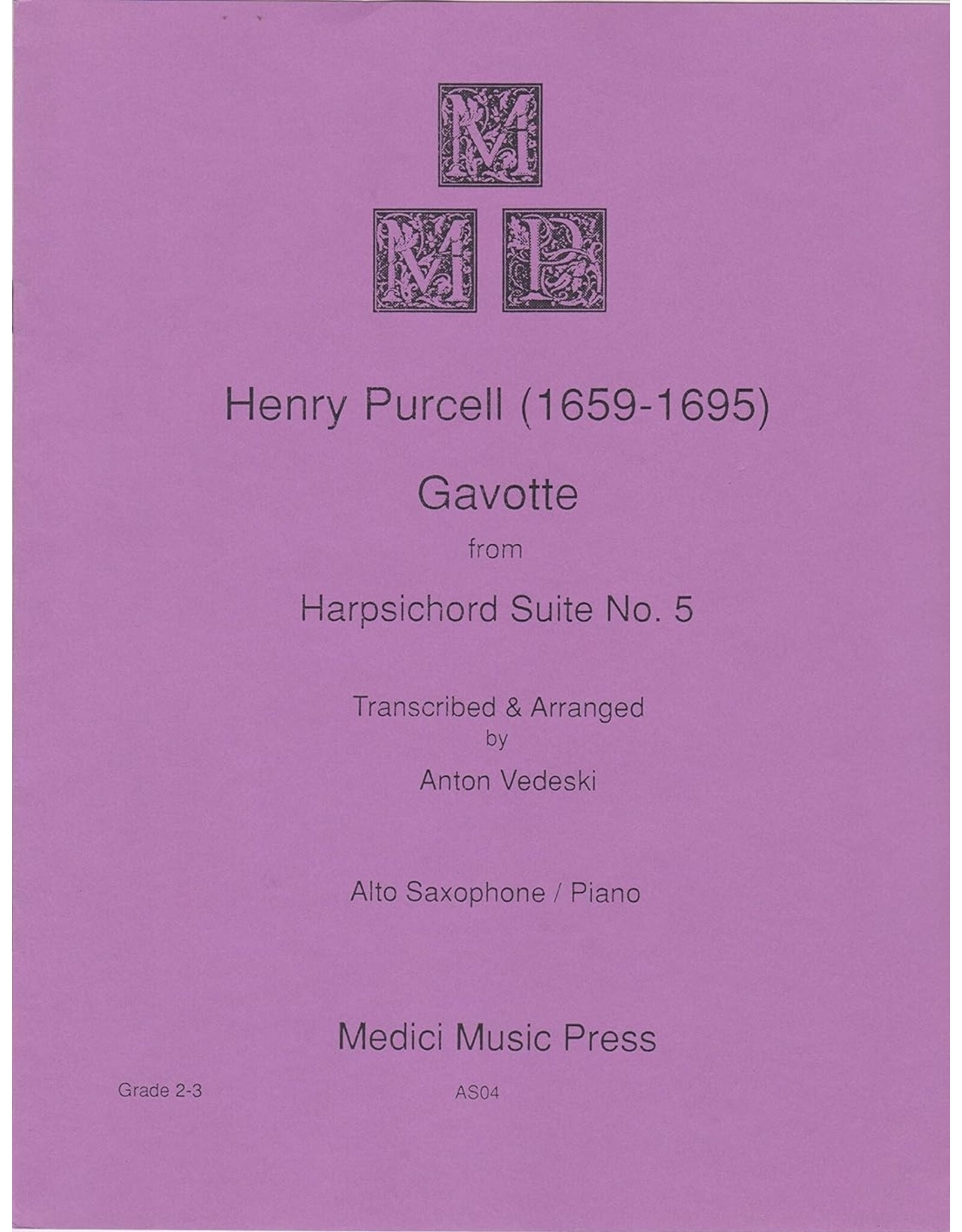 Medici Music Press Purcell - Gavotte from Harpsichord Suite No. 5