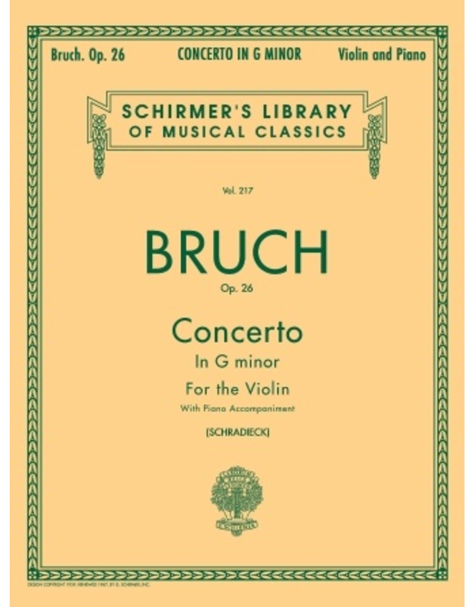 Hal Leonard Bruch - Concerto in G Minor, Op. 26 Score and Parts (Schradieck) String Solo
