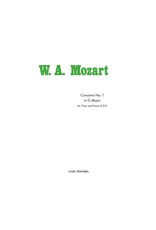 Carl Fischer LLC Concerto No.1 In G Major Flute, Piano G MAJOR - Wolfgang Amadeus Mozart