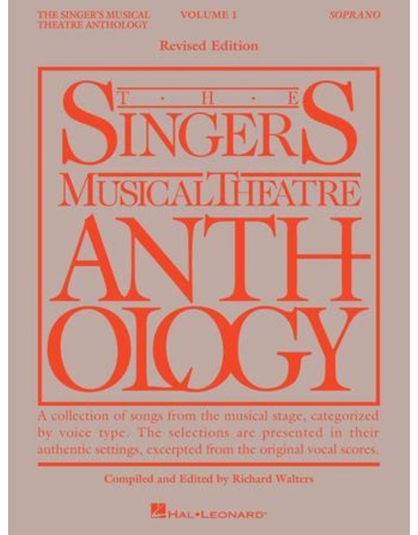Hal Leonard The Singer's Musical Theatre Anthology Volume 1 Soprano Book Only Softcover compiled and edited by Richard Walters