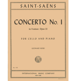 International Saint-Saens Concerto No. 1 Op. 33 Cello and Piano International
