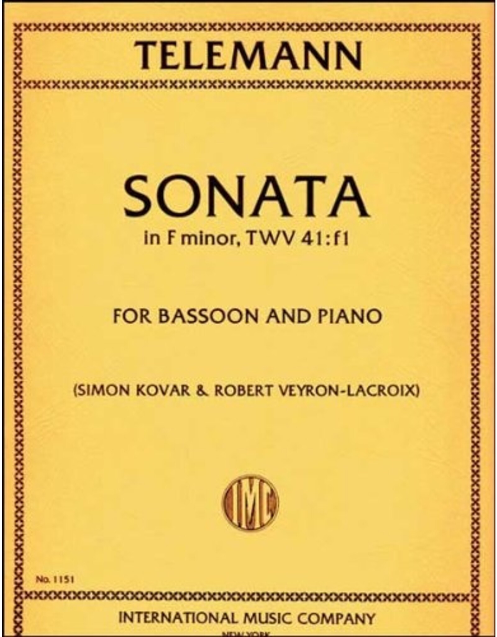International Telemann - Bassoon Sonata in F Minor TWV 41:f1