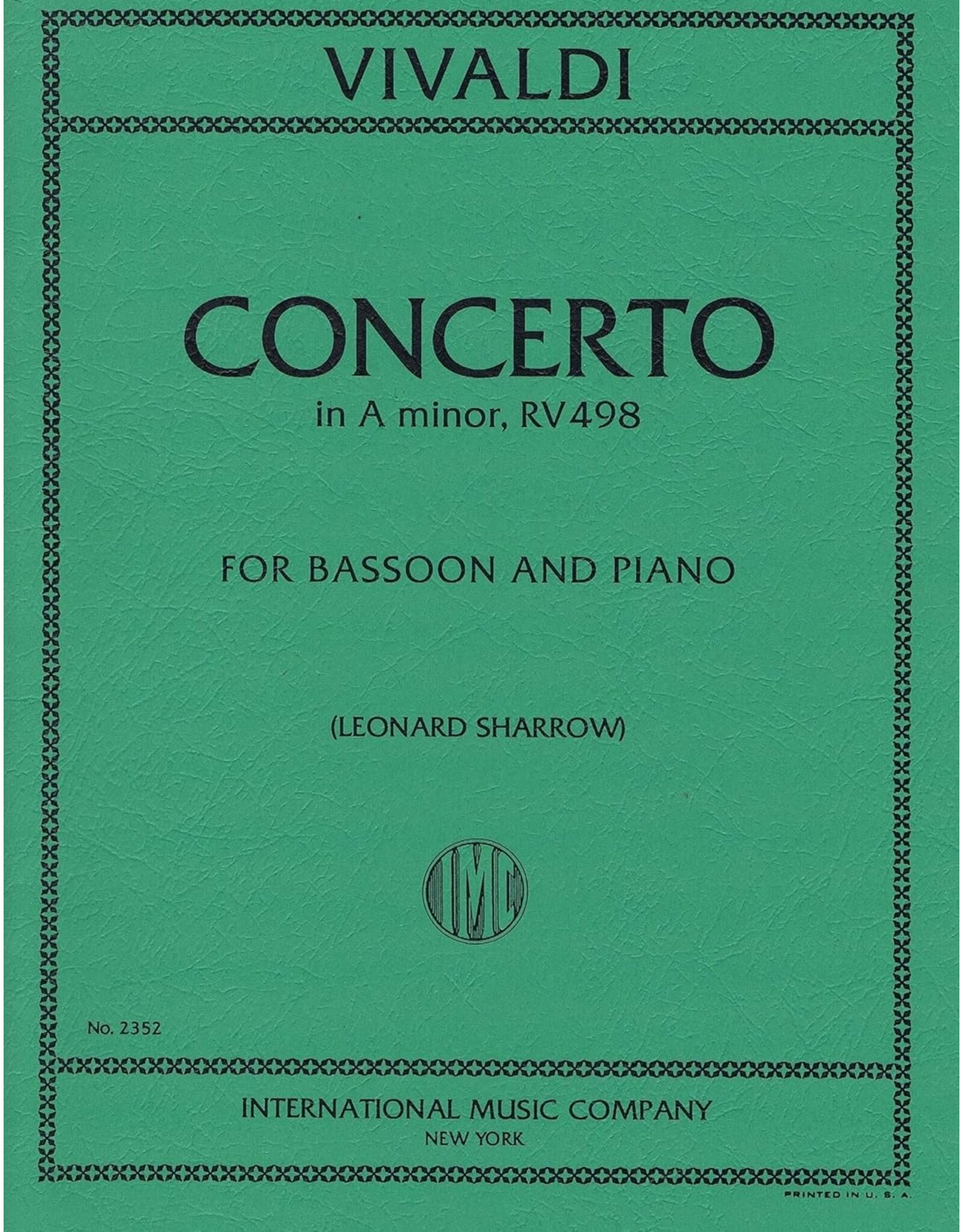 International Vivaldi Concerto in A Minor RV498 - Bassoon