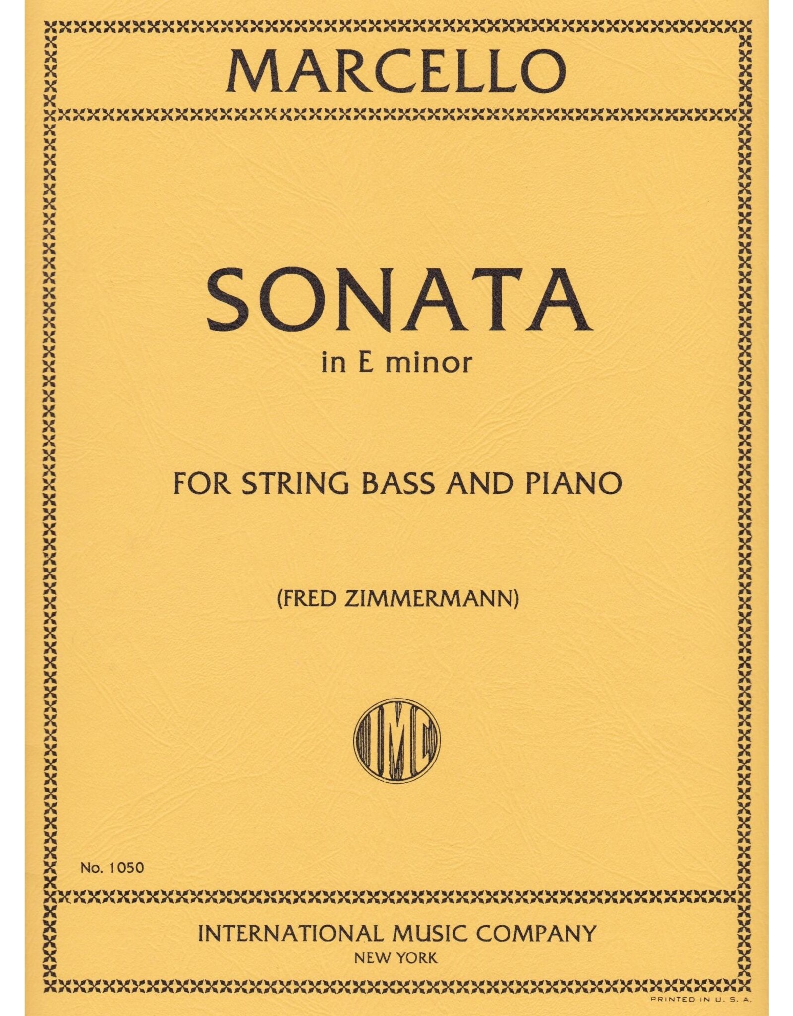 International Marcello Sonata in E Minor - String Bass