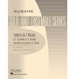 Hal Leonard Sonata in F Major Piccolo Solo with Piano - Grade 5 (Telemann/Voxman)
