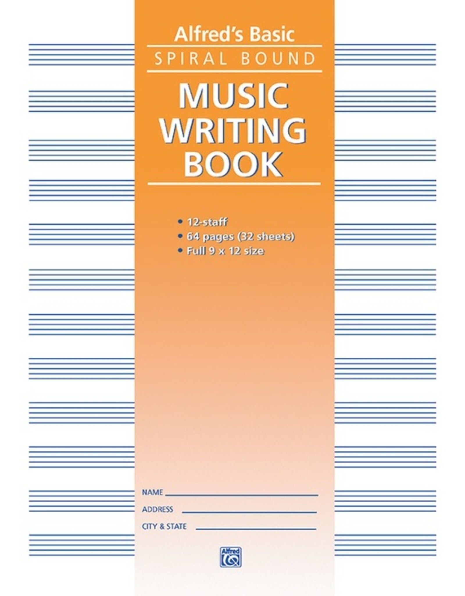 Alfred 12 Stave Music Writing Book (9" x 12")