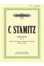 Edition Peters STAMITZ - CONCERTO (KONZERT)  NO 3 B FLAT CLARINET/PIANO