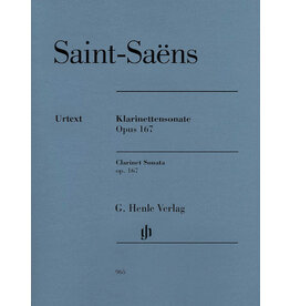 Henle Urtext Edition Saint-Saens - Clarinet Sonata, Op. 167 Softcover (ed. Peter Jost; fing. Klaus Schilde)