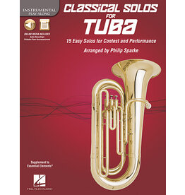 Hal Leonard Classical Solos for Tuba (B.C.) 15 Easy Solos for Contest and Performance Softcover Media Online Book/Online Audio arr. Philip Sparke