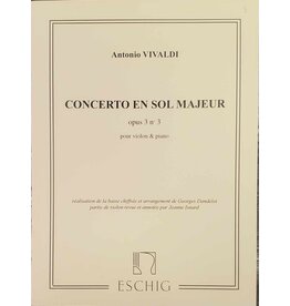 Editions Durand Vivaldi - Concerto in G Major, Op. 3, No. 3 Violin and Piano