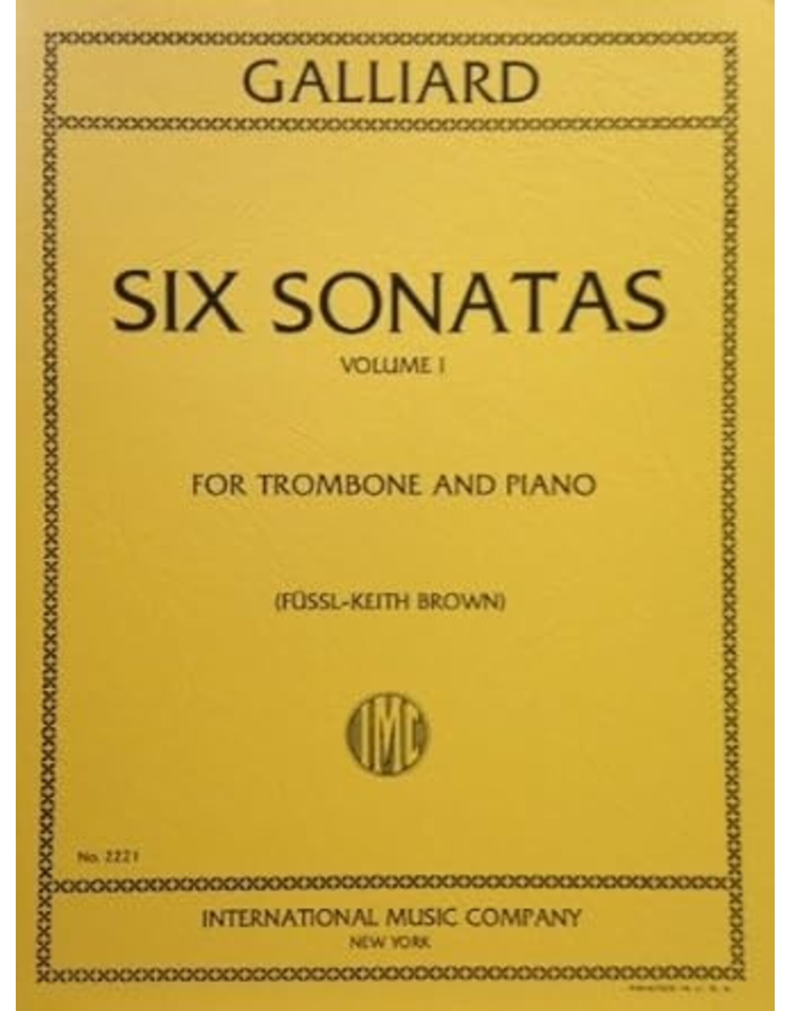 International Galliard - Six Sonatas Vol. 1 Trombone and Piano