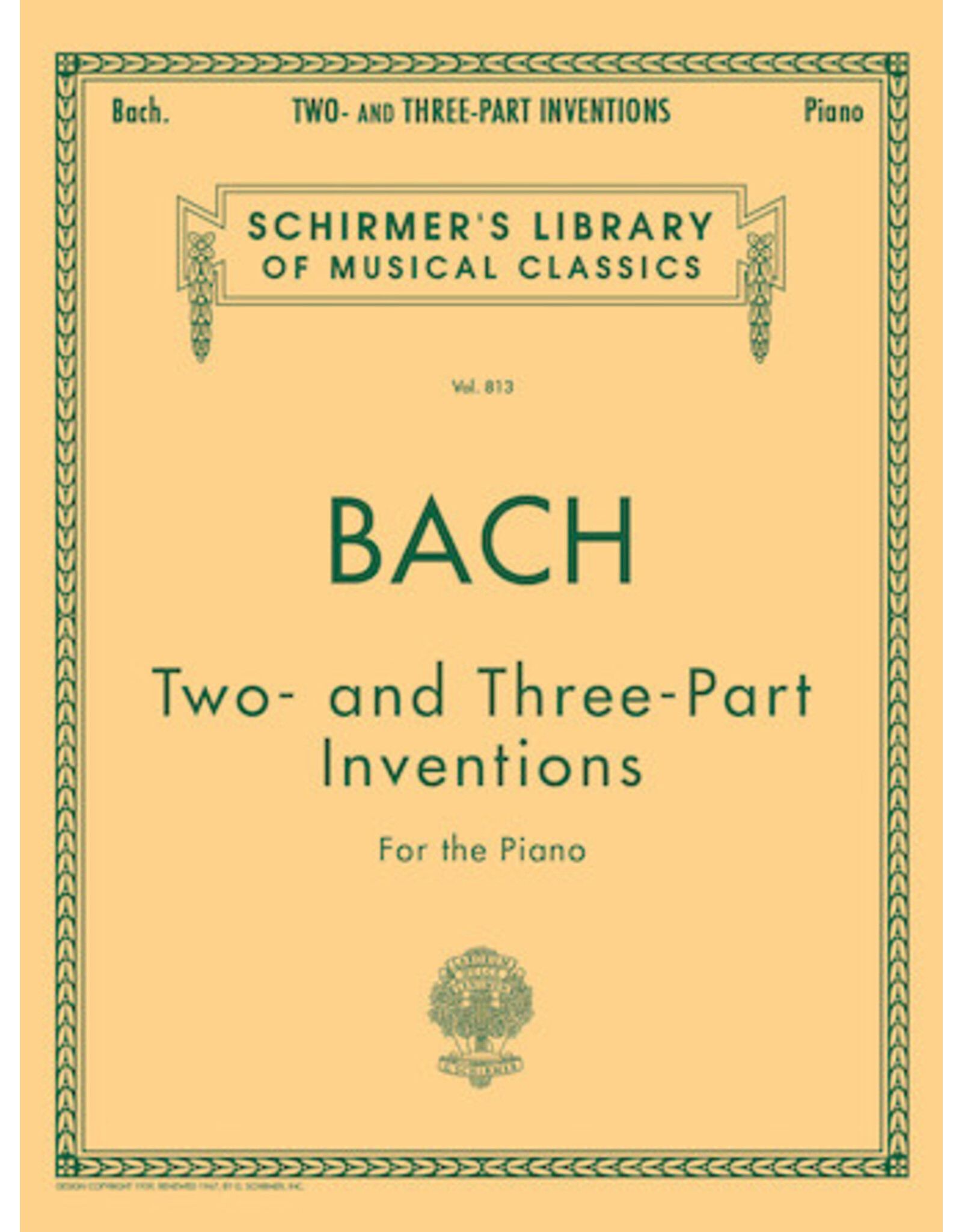 Hal Leonard 15 Two- and Three-Part Inventions Schirmer Library of Classics Volume 813 (Czerny)