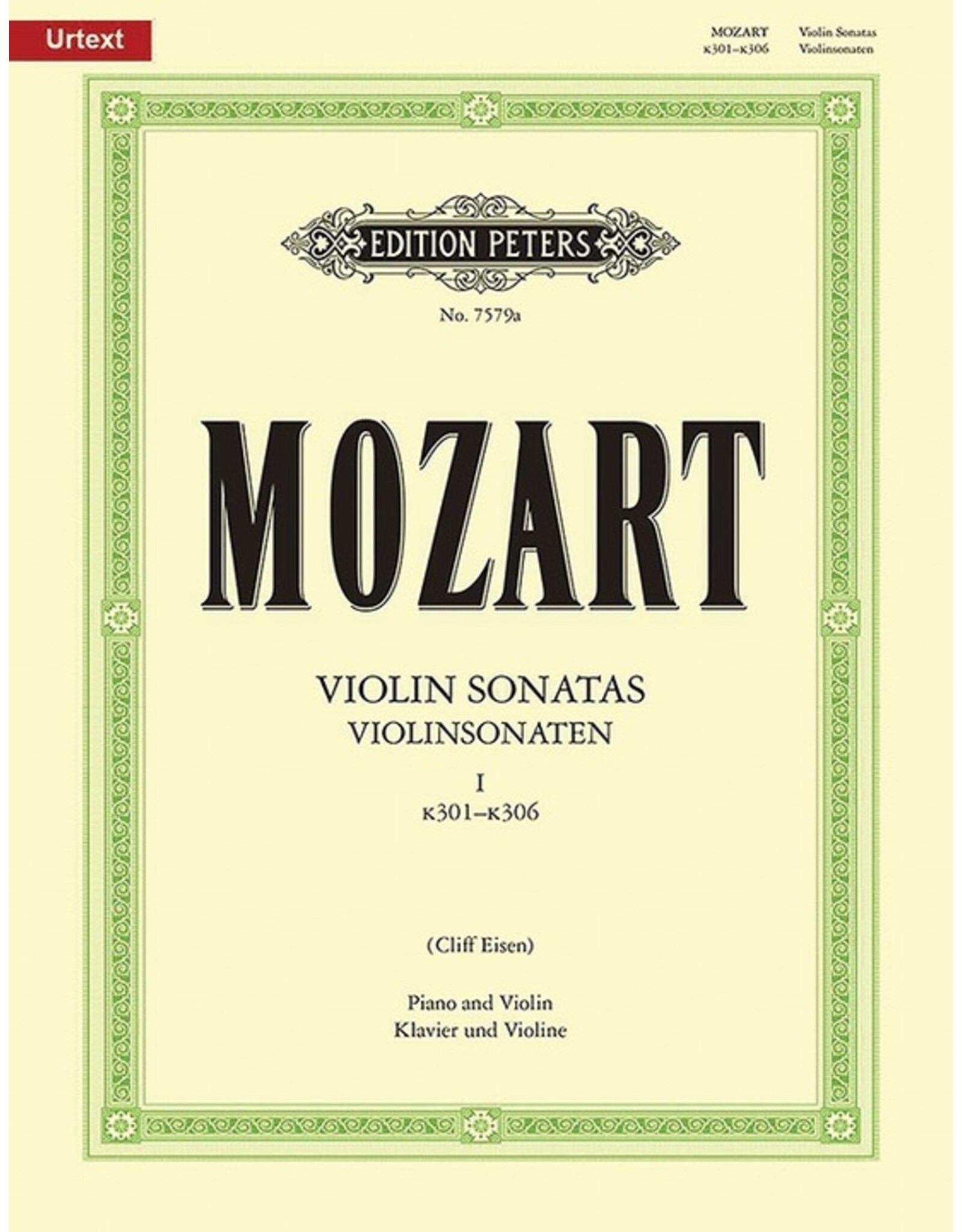 Edition Peters Mozart - Violin Sonatas Vol. 1 (No. 1-6 K301-K306)