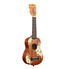 Kala Kala Hibiscus Mahogany Soprano Ukulele W/ Bag