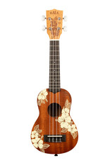 Kala Kala Hibiscus Mahogany Soprano Ukulele W/ Bag