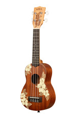Kala Kala Hibiscus Mahogany Soprano Ukulele W/ Bag