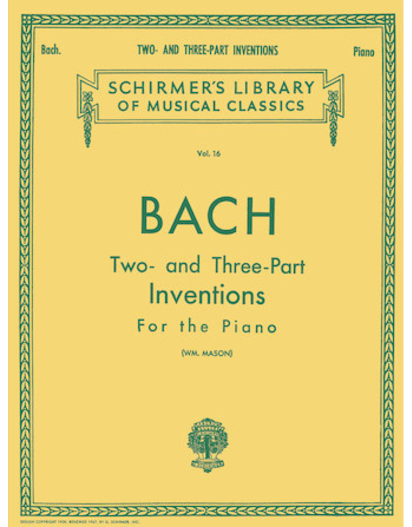 Hal Leonard Two- and Three-Part Inventions Piano Solo (Mason) Piano Collection Piano Solo