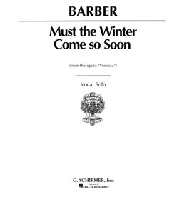 Hal Leonard Must the Winter Come So Soon (from Vanessa) Voice and Piano Vocal Solo