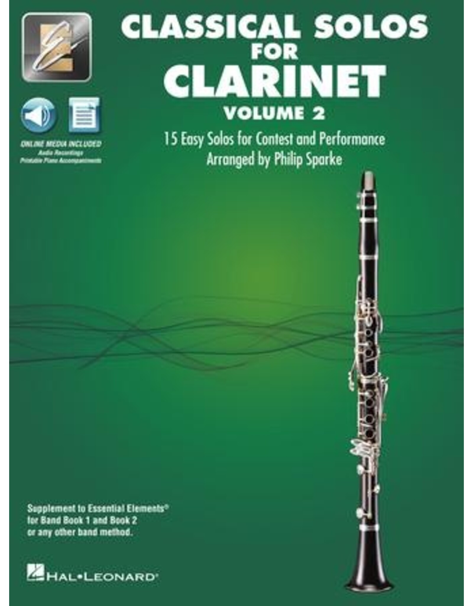 Hal Leonard Classical Solos for Clarinet, Vol. 2 15 Easy Solos for Contest and Performance Softcover with CD arr. Philip Sparke Book/CD Packs