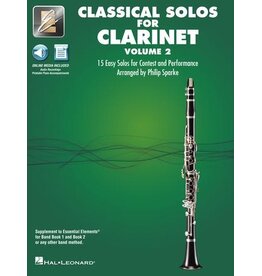 Hal Leonard Classical Solos for Clarinet, Vol. 2 15 Easy Solos for Contest and Performance Softcover with CD arr. Philip Sparke Book/CD Packs