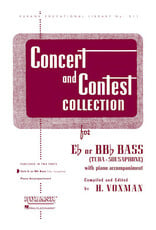 Hal Leonard Concert and Contest Collection for Bass/Tuba (B.C.) Piano Accompaniment Rubank Solo Collection Eb or BBb Bass (Tuba) - Piano Part