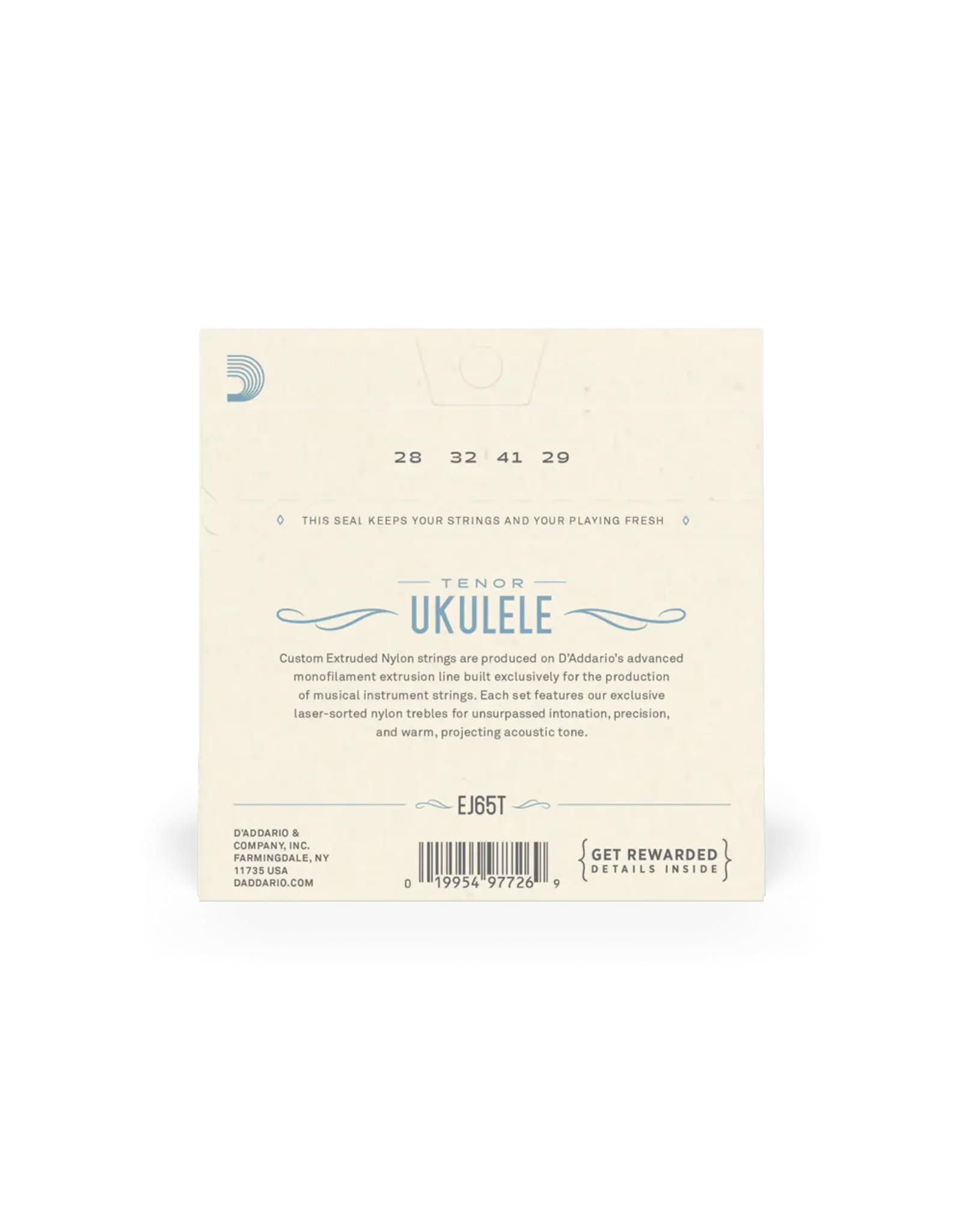 D'Addario D'Addario EJ65T Pro-Arte Custom Extruded Nylon Ukulele Strings, Tenor