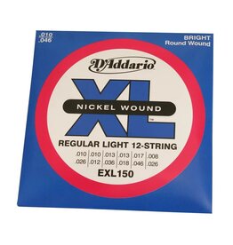 D'Addario D'Addario EXL150 Nickel Wound Electric Guitar Strings, 12-String, Regular Light, 10-46