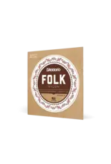 D'Addario Normal Tension Ball End, Silver-Wound/Clear Nylon, Folk Nylon Classical Guitar Strings