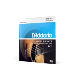 D'Addario D'addario EJ11 12-53 Light, 80/20 Bronze Acoustic Guitar Strings