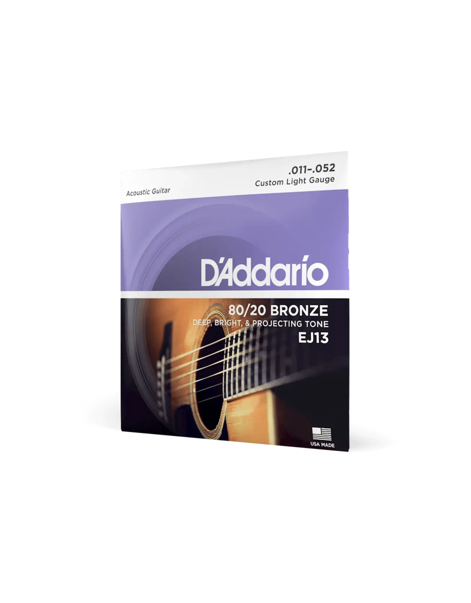 D'Addario D'addario EJ13 11-52 Custom Light, 80/20 Bronze Acoustic Guitar Strings