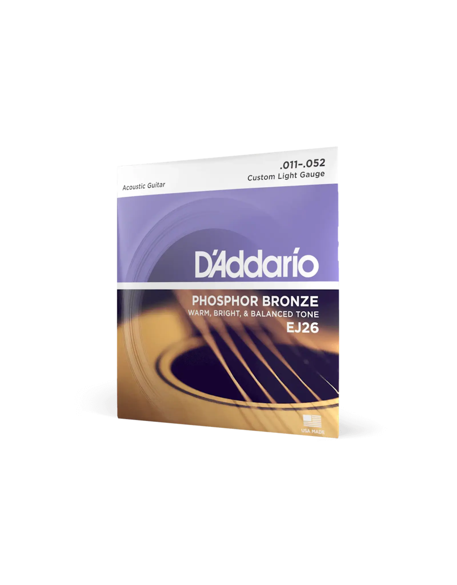 D'Addario D'addario EJ26 11-52 Custom Light, Phosphor Bronze Acoustic Guitar Strings