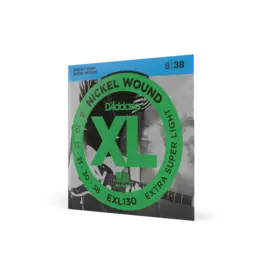 D'Addario D'Addario EXL130 Nickel Wound Electric Guitar Strings, Extra Super Light, 8-38