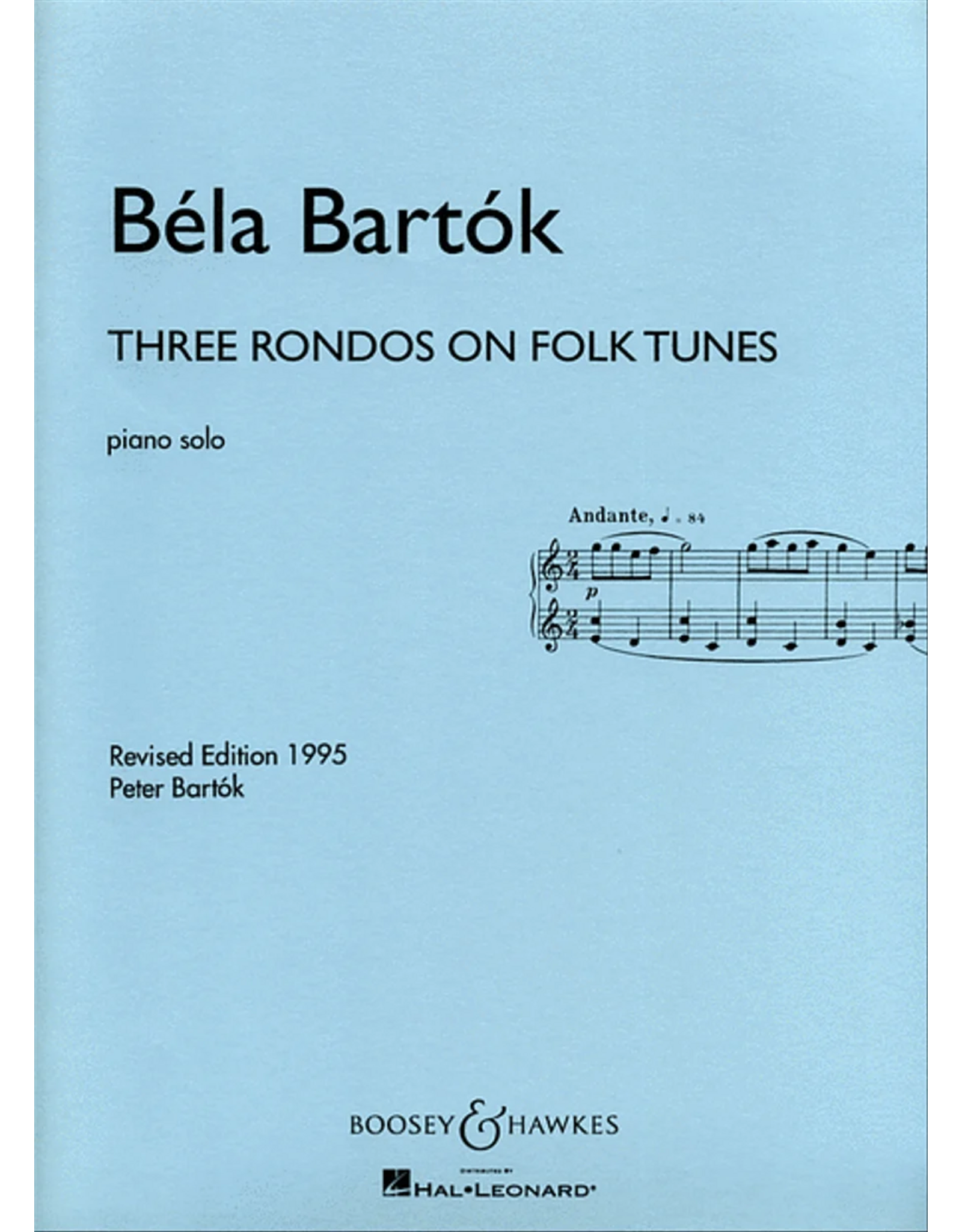 Hal Leonard Three Rondos on Folk Tunes Revised Edition 1995 (ed. P. Bartok) BH Piano