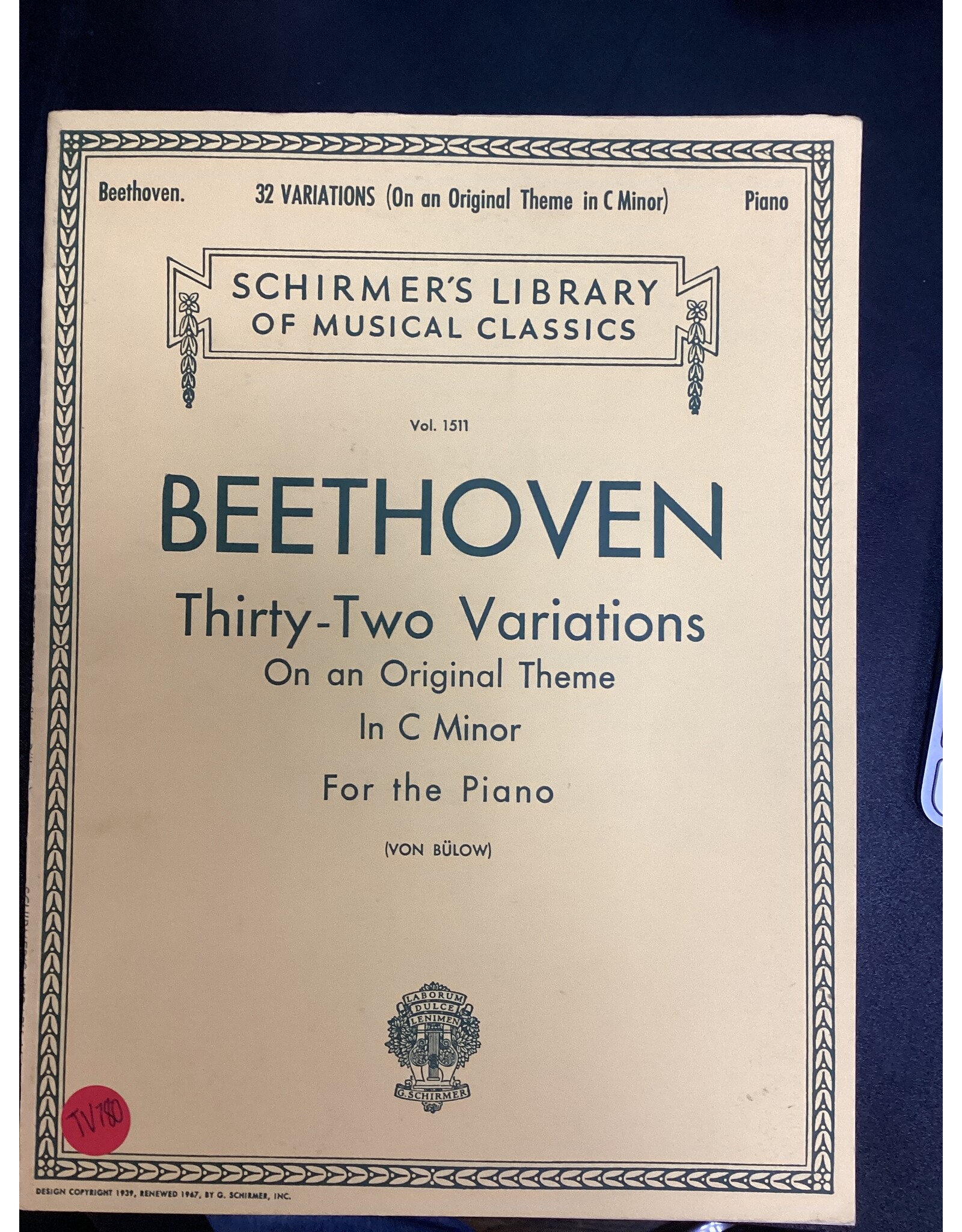 Hal Leonard Beethoven - Thirty-Two Variations on an Original Theme in C Minor